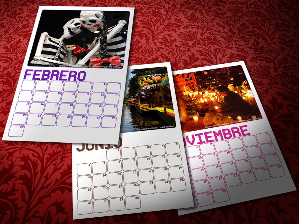 Hojas Calendario 2016