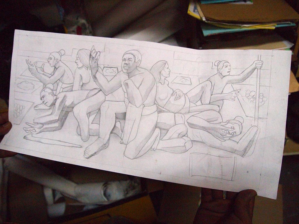 Mural Esgrafiado - Boceto